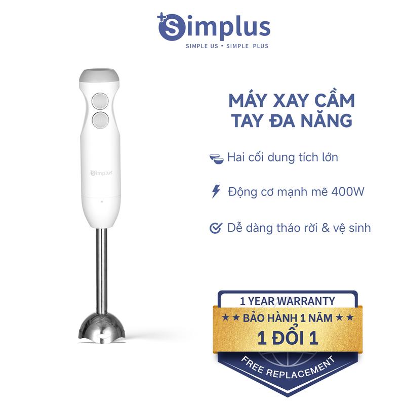 SimplusVN Máy Xay Cầm Tay Xay Thịt Đánh Trứng Xay Thực Phẩm Cho Bé Ép Trái Cây…