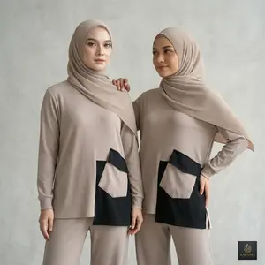 RAFASYA. RANIA Flowy Rib Series - Setelan Two-Piece Wanita Aktif dengan Material Premium Ribbed untuk Kenyamanan & Gaya Urban