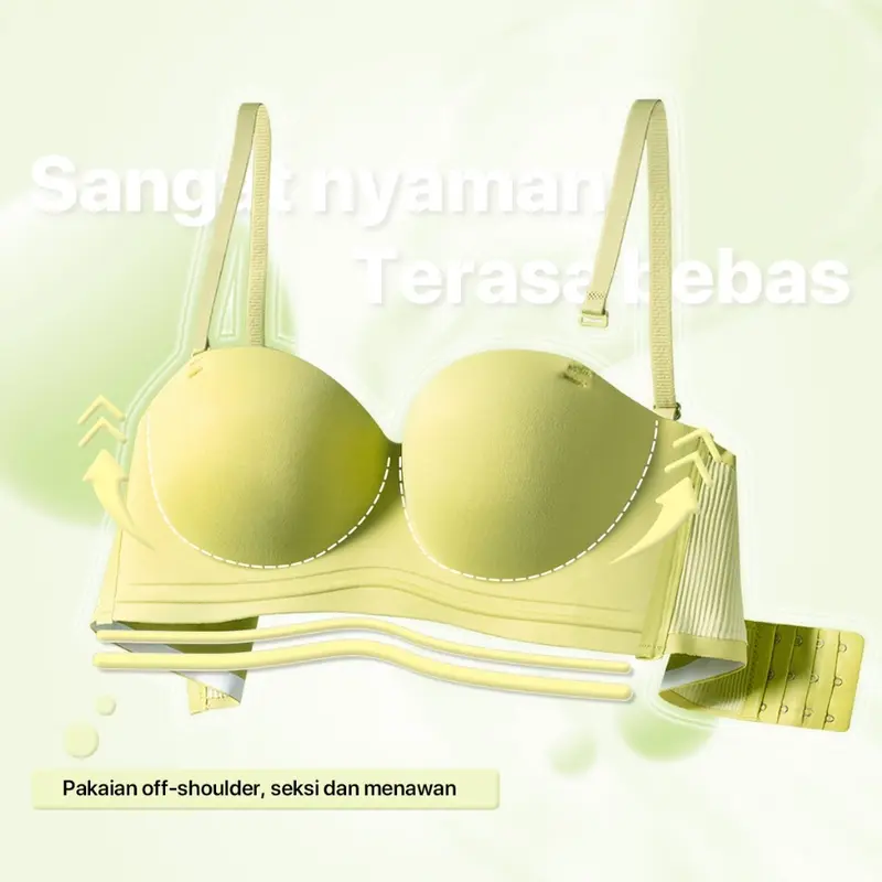 [LUX] Bra L081 Bh Push Up Tanpa Kawat Busa Tebal BhWanita Seamless Beha Wanita Nyaman 2in1 Strapless 2