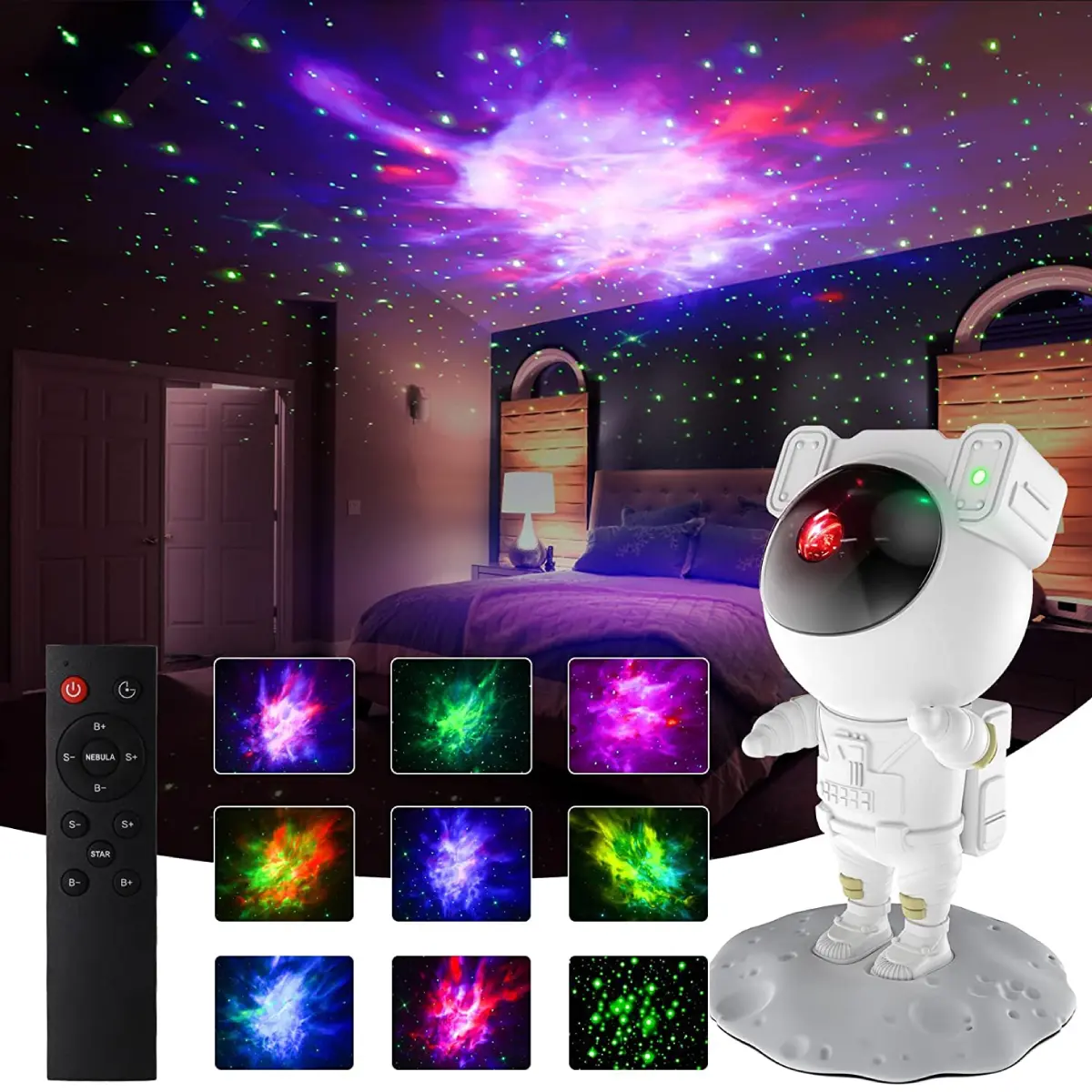 Astronaut Star Galaxy Light Projector Nebula Night Light with Remote For Home Bedroom Decor Gifts