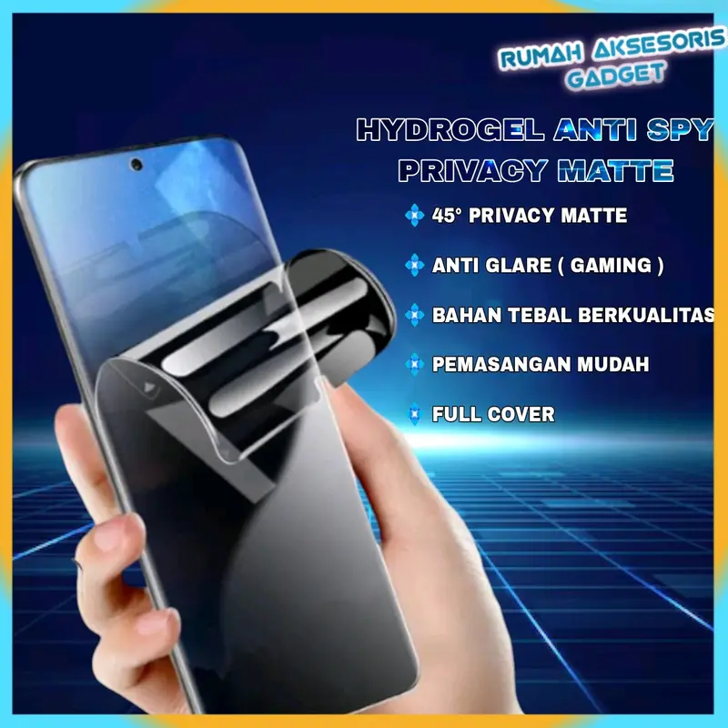Hydrogel layar HP ANTI SPY PRIVACY MATTE gaming depan semua tipe Smartphone 0