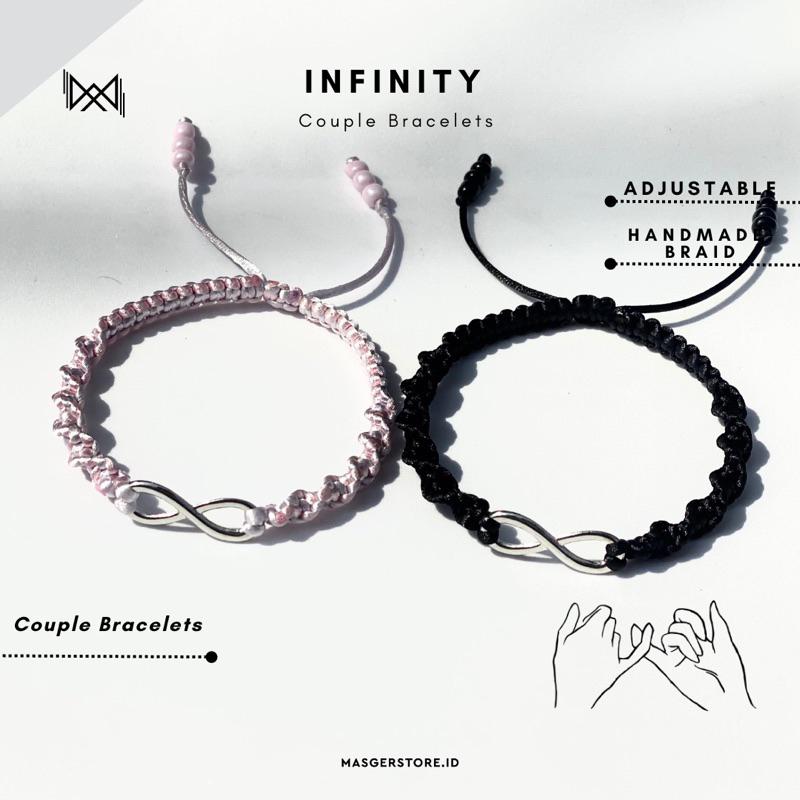 [Infinity] Couple Bracelets | 2 Pcs Gelang Persahabatan Gelang Serut Infinity Gelang Couple 0