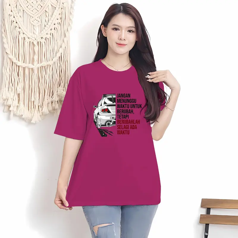 COD Kaos Oversize Wanita/Kaos UNISEX T-SHIRT Oversize Wanita/Kaos Distro Wanita/Kaos Streetwear Oversize Baju Combed Oblong Santai Nyaman Motif Variasi Soft Atasan Tee Pendek Tangan Polos Printing Panjang 8