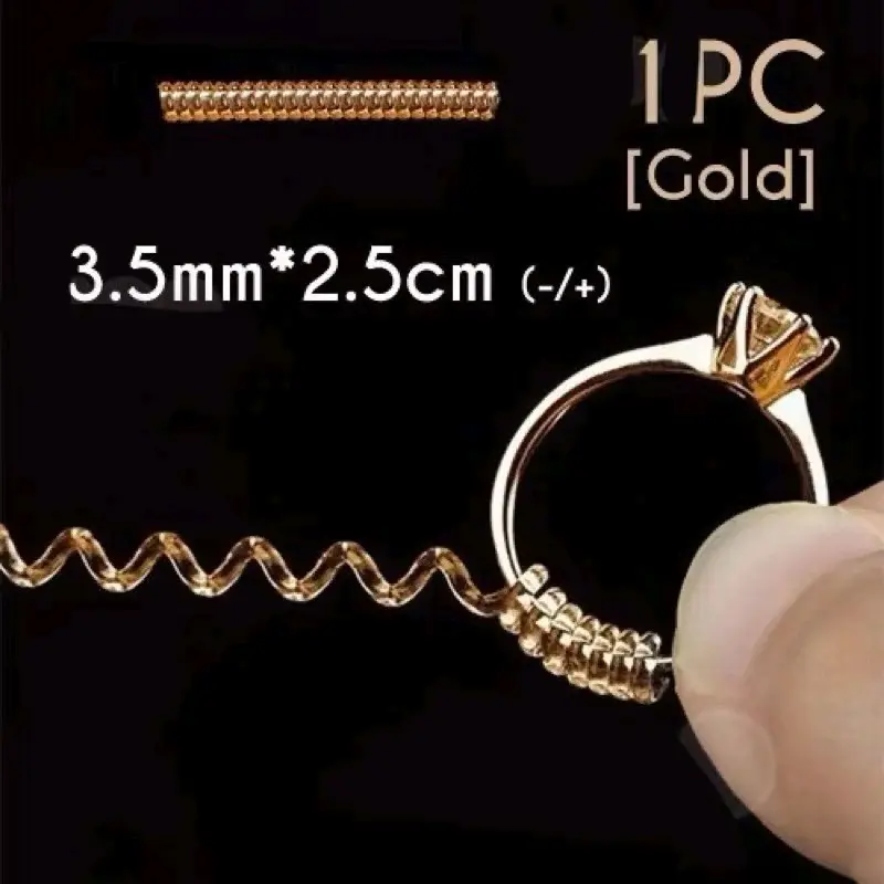 PENGGANJAL CINCIN Pengecil Ukuran CINCIN Ring Adjuster Silikon warna Gold Bening 0