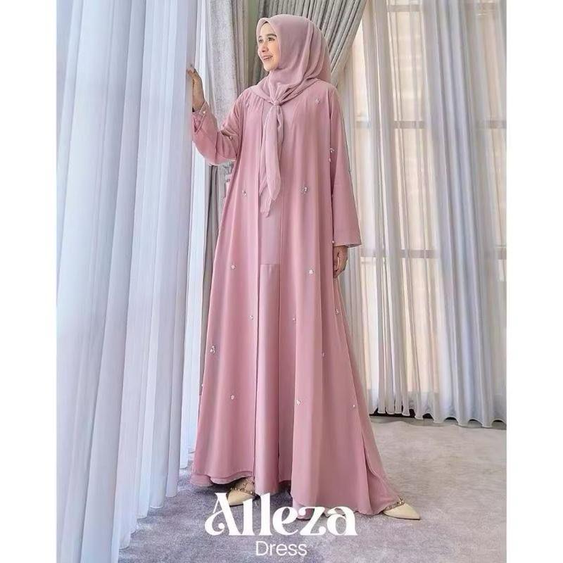 Product Introduction of Model Terbaru Baju Gamis Abaya Simple // Alezza Dress Abaya Bahan Velvet Combi Ceruty // Abaya Terhits Tahun 2025 // Ready Ukuran M L XL 3XL 4XL Ld 100-140cm Muat Bb 100kg // Dress Elegan Cantik // Dres Kondangan 10