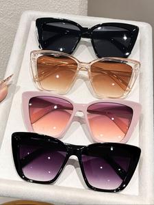 Set de Lentes de Sol Ojo de Gato, 4 Pares/5 Pares, Marco Grande, Diseño Elegante y Único, Perfectos para Uso Diario y Fotografía Callejera
