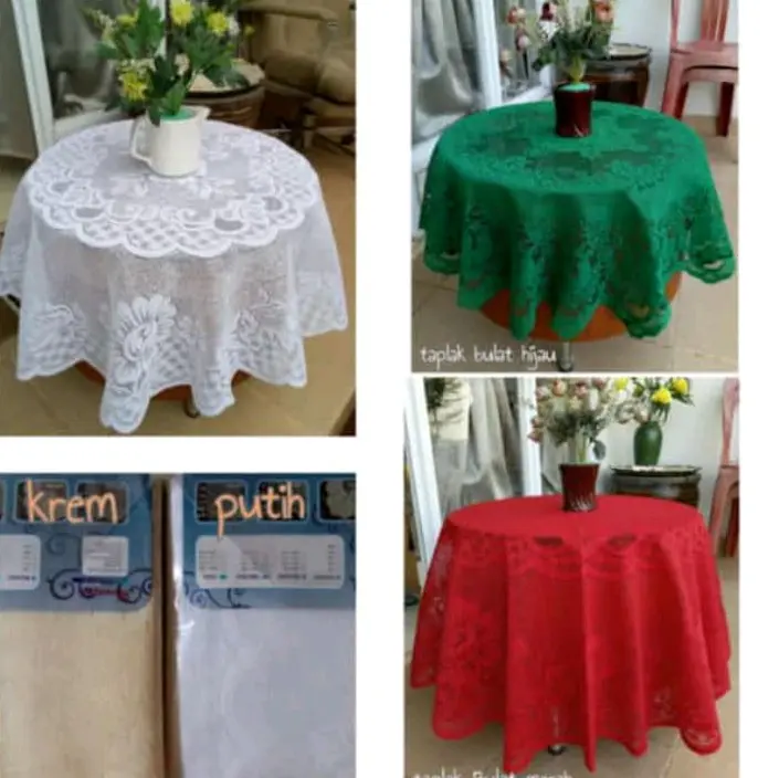 Taplak meja bundar/Taplak meja tamu oshin/Taplak meja teras 0
