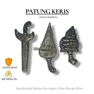Original Koleksi Miniatur Keris Kuningan 3 Macam Best Quality