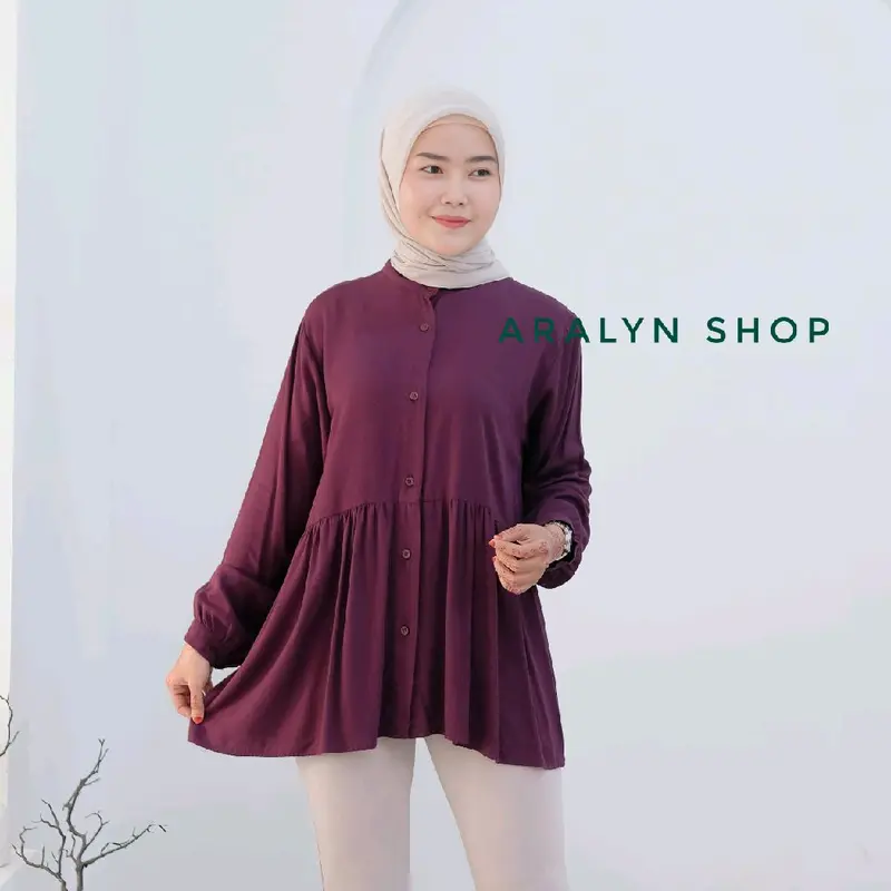 ARALYN BLOUSE RAYON TWILL ATASAN TERBARU 4