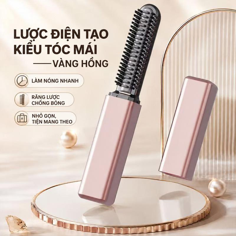 Lược mini di động với chức năng sạc; phù hợp cho tóc xoăn và thẳng; kiểu dáng đơn giản với lược này có thể mang theo bất cứ đâu