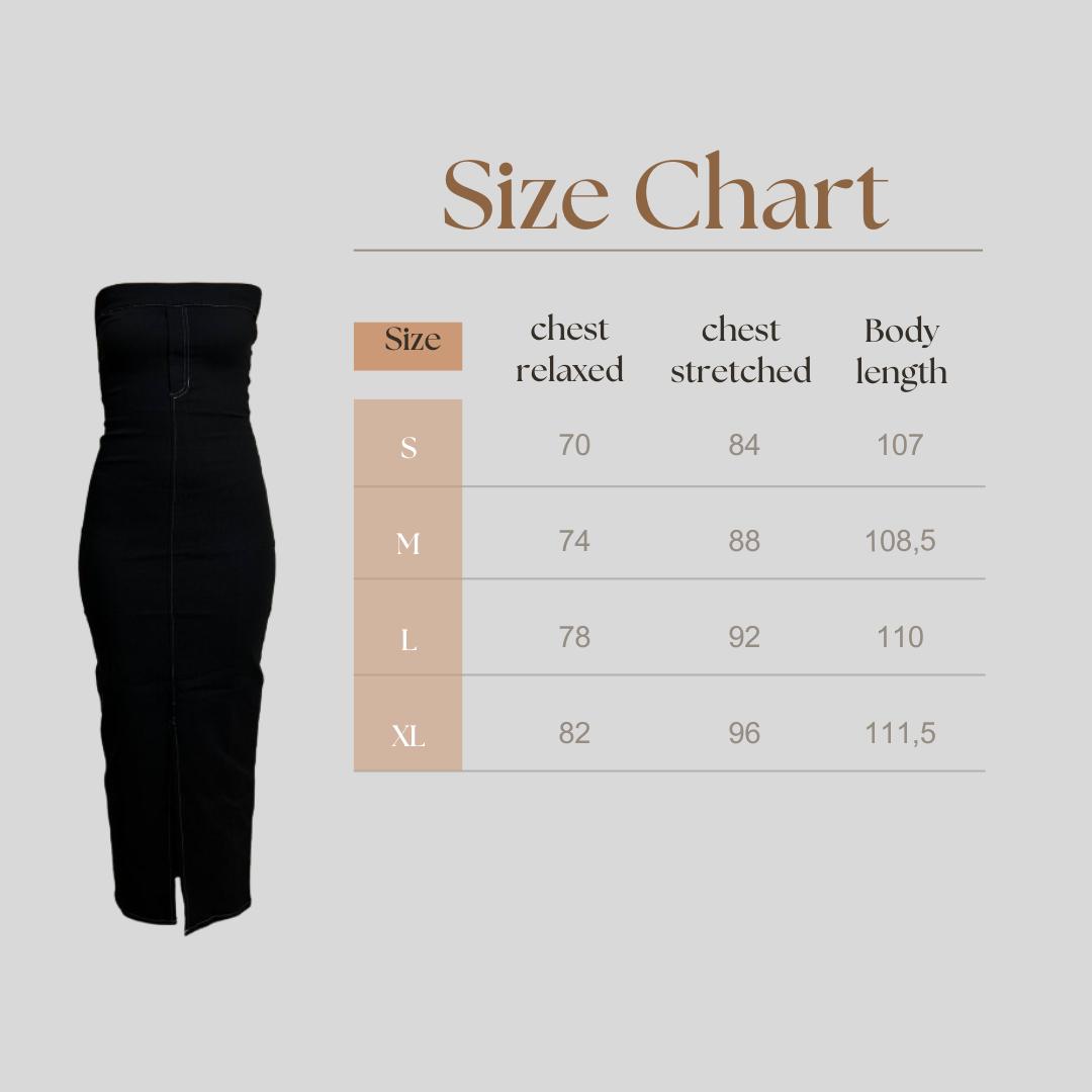 [Halofashion] Minzy Strapless Dress - Basic Casual Bodycon Midi Dress