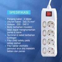 Gambar Kenmaster Stop Kontak 4 Meter F1-44 Switch - 4 Lubang - STKA185 dari Kenmaster Official Store Kota Administrasi Jakarta Utara 2 Tokopedia