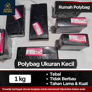 (1 kg) Plastik Polybag ukuran kecil Tebal dan Tahan Lama Polybag Tanaman semai Plastik Polibag 10x10 10x15 12x12 15x15 20x20 20x25 untuk semai sayur Benih Bunga