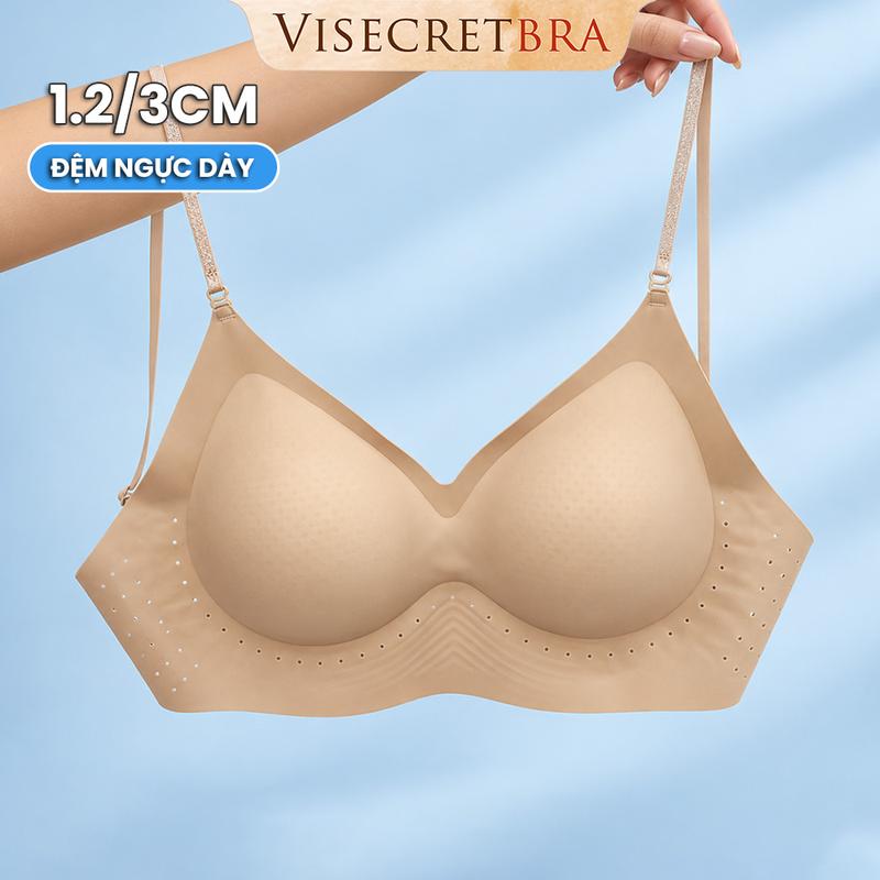 VISECRETBRA Áo Lót Áo Trong Nữ Đa Năng Mặc 3 Kiểu - Chất Su Thoáng Mát - Mút Đệm Cố Định - Bảng Hở Lưng Mặc Ba Lỗ Đầm Yếm -- A-VN260350