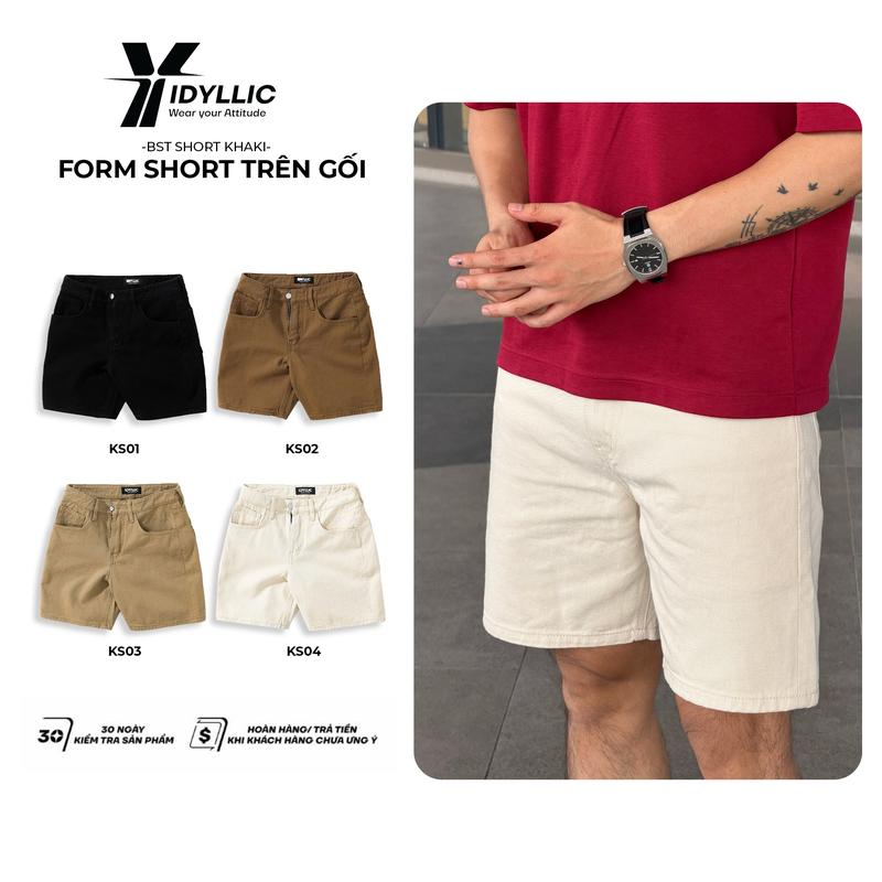BST Quần Short Kaki Nam Nữ KS01, KS02, KS03, KS04 - Chất Vải Mềm Mịn, Tôn Dáng, Thanh Lịch