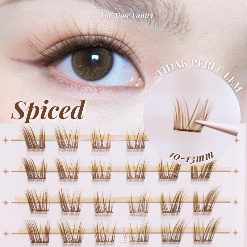 BROWN LASH [TIDAK PERLU LEM]  Bulumata Tanpa Lem Warna COKLAT Individual Cluster  Eyelash Natural For Your Vanity Bulu Mata Palsu