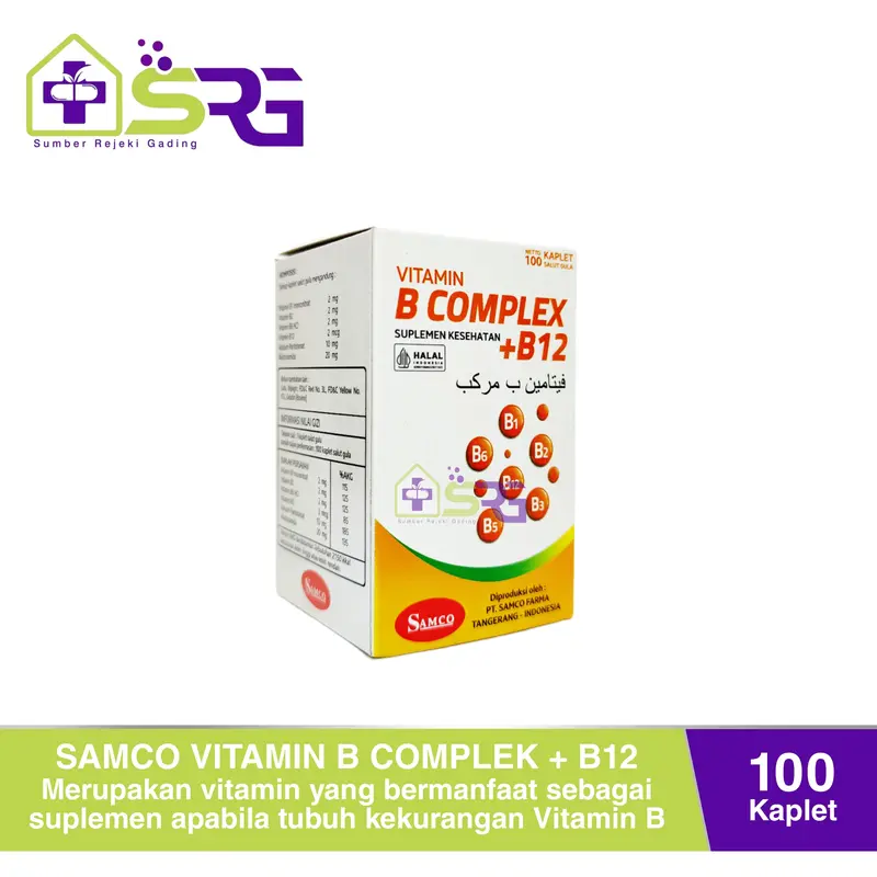 Samco Vitamin B Complex + B12 Samco Isi 100 Kaplet 3