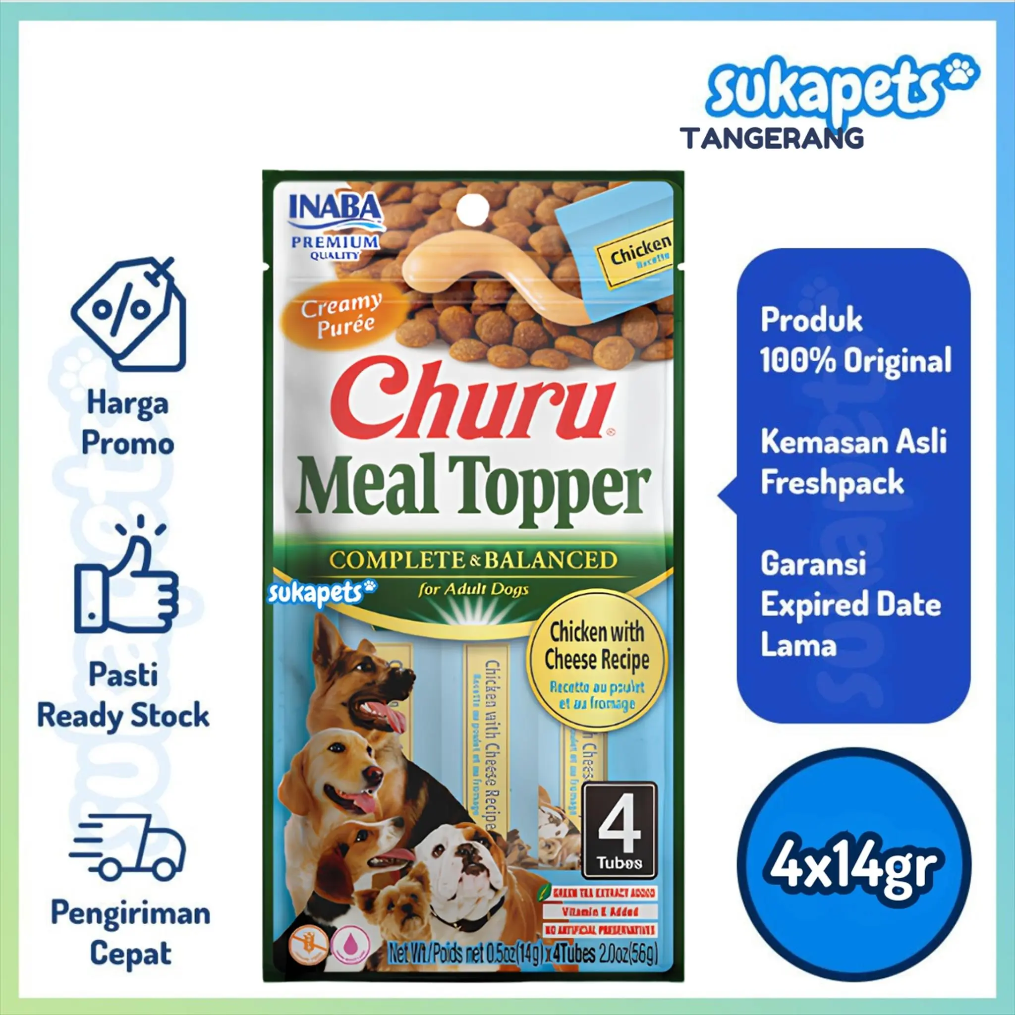 Ciao Churu Meal Topper Chicken with Cheese Recipe 4x14gr