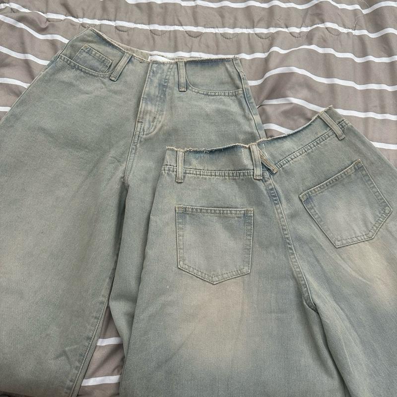 KALLIE JEANS - Quần Jeans DEROSE Form Harem Không Lưng Màu Bụi Vải Jeans Mềm Quần Dài Nữ