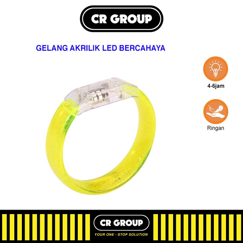 [CRGROUP] W33 Gelang Akrilik LED Bercahaya Light Up Bracelets 0