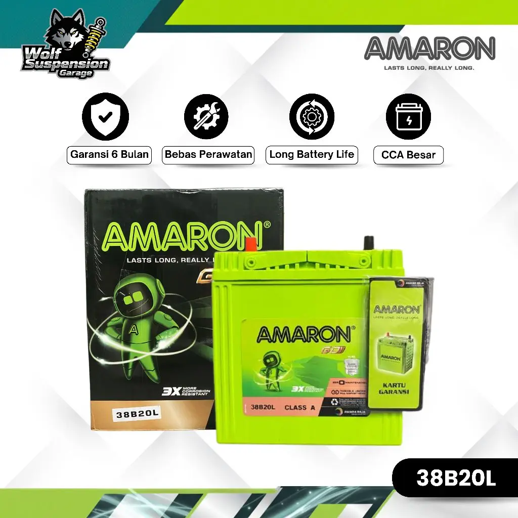 Amaron GO Aki Mobil Daihatsu Sigra 38B20L / NS40ZL 12V / 35Ah Aki Kering