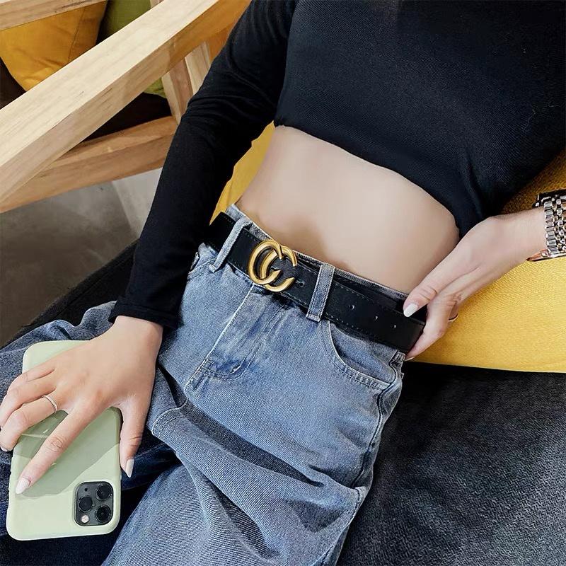 Ikat Pinggang Wanita Bahan Pu Double G Belt Wanita Belt Fashion 4