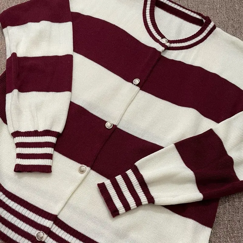 Jiyo Stripe Cardigan Oversize | Ld 120-130cm Basic Knitwear 1