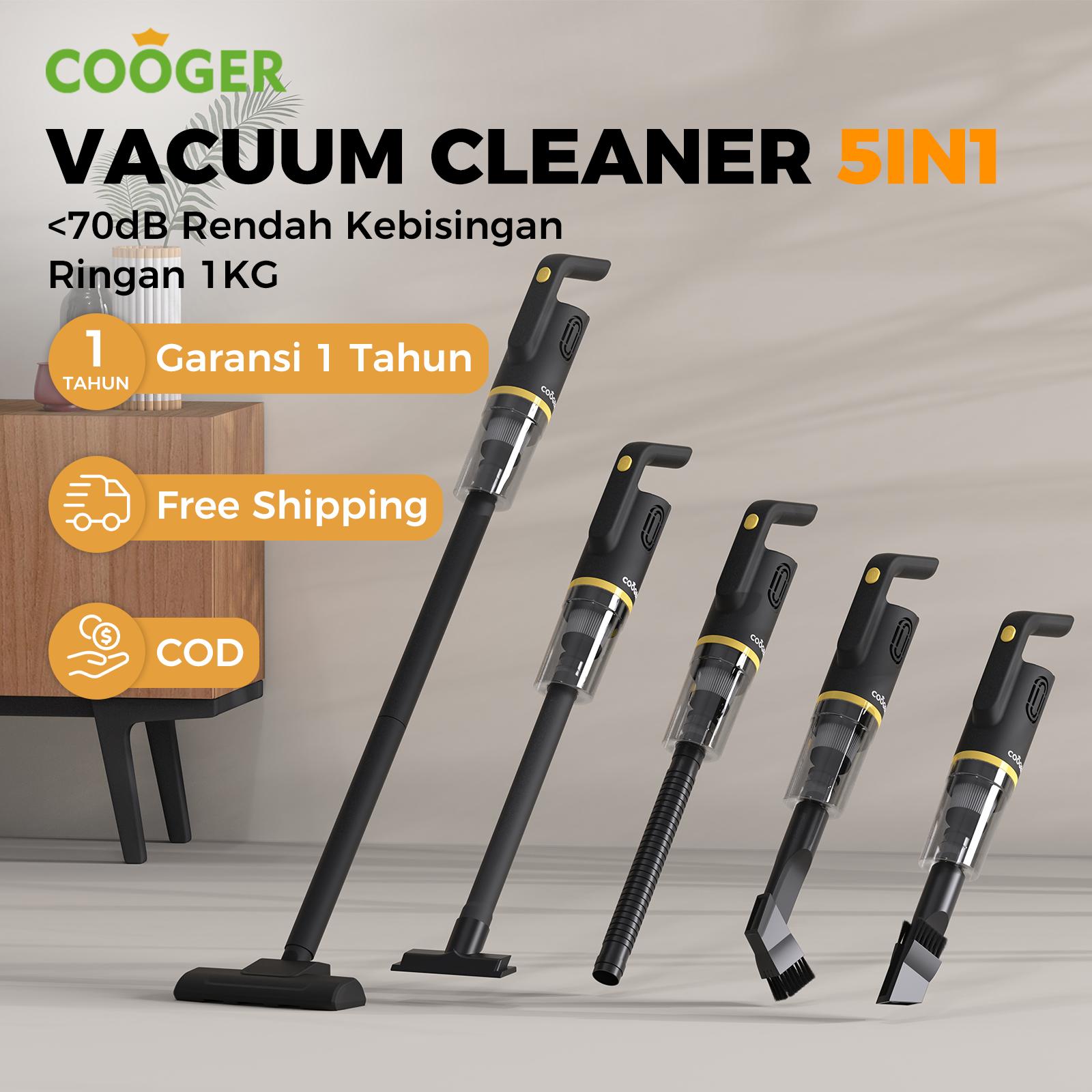 [OS COD] COOGER 5in1 Vacuum Cleaner Hitam Vakum Lantai Penyedot Debu Jet Black Penyedot Debu Pembersih Kasur Lantai
