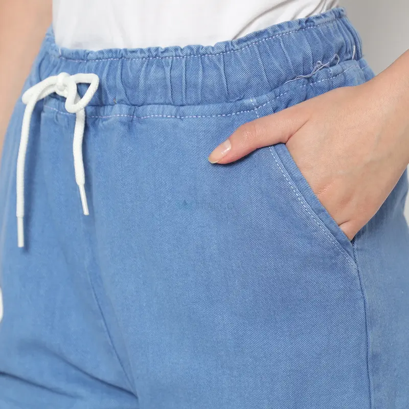 TEAL.GO Celana Panjang Cargo Tali Pinggang karet Non Stretch 6