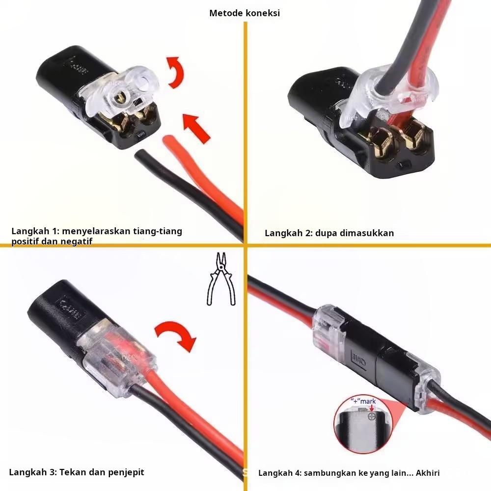 Konektor Lampu Serbaguna dengan Kabel Penghubung & Penyeka Tegangan Tinggi Desain Fleksibel untuk Kinerja Optimal dan Keamanan Maksimal