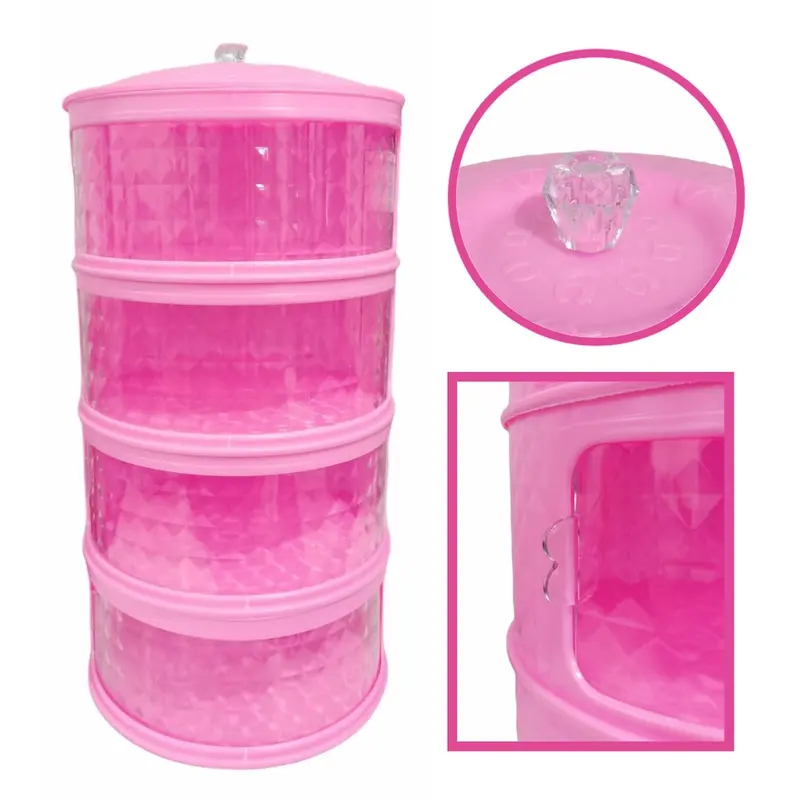 COD - PXTON - Multilayer Rak Plastik Penyimpanan Tempat Makanan / Food storage 4 susun / tudung saji / tudung saji 4 susun / tudung saji 5 susun / rak / tudung saji multifungsi / rak dapur / dapur / perlengkapan rumah / peralatan makan / makanan Diamond 2