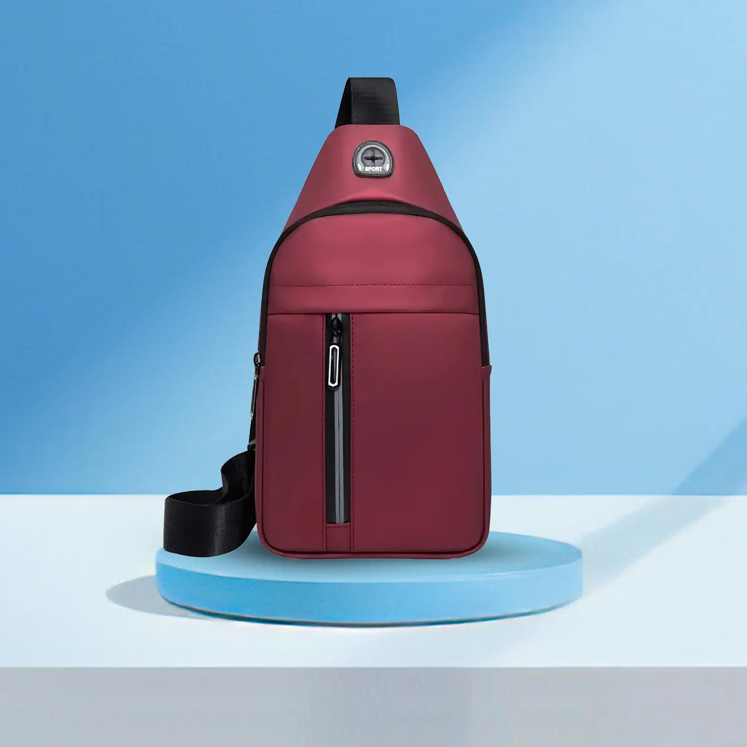 Tas Selempang Bahu Pria Sling Bag Motif Polos Trendy Waterproof Terbaru-LW1 Slingbag Waistbag Cowok Pinggang