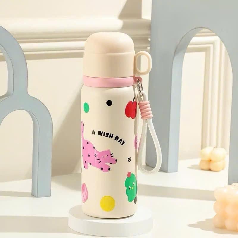 Bình Giữ Nhiệt Dễ Thương Hình Mèo Có Kèm Nắp Làm Cốc 550ML