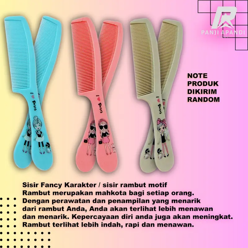 [ORIGINAL] SISIR FANCY KARAKTER / SISIR RAMBUT KARAKTER / HAIR COMB 4