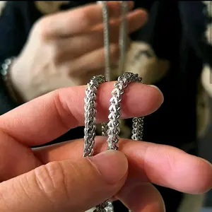 kalung titanium model rantai doble Jewellery Aksesoris Elegan