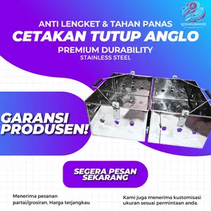 cetakan tutup anglo wadah arang kue balok 20x29x15 - stainlees steel tahan panas Kitchenware Loyang
