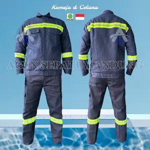 SETELAN Wearpack Safety Baju Safety Baju Kerja Bordir K3 dan Bendera Indonesia