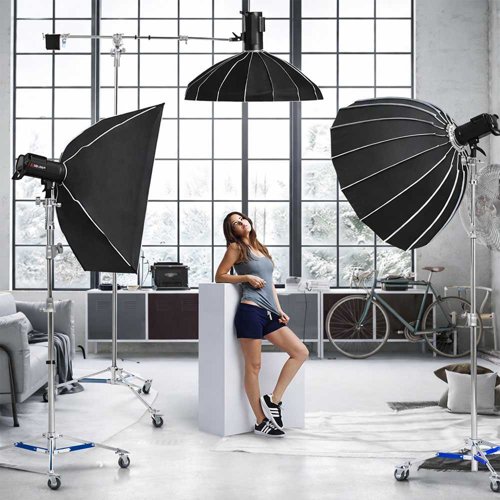 TaffSTUDIO Light Stand Tripod Studio Heavy Duty Stainless Steel 3.2M - 320FS