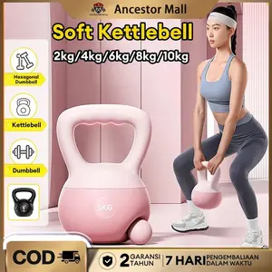 Premium Workout Kettlebell Soft Kettlebell Weights Gym Training Plastic Coating Kettlebell Dumbbell Weight Lifting Dumbbells Home Workout Equipment 2/4/6/8/10Kg Pasti Ori