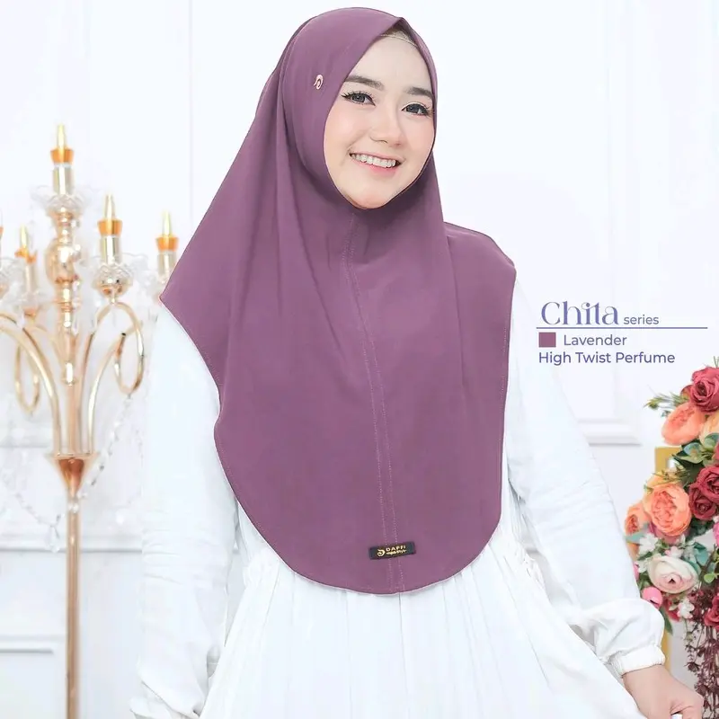 Hijab Instan Non Pad Chita By Daffi Harian High Oval Panjang Muslim Wanita Kerudung Syari Khimar Dewasa 5
