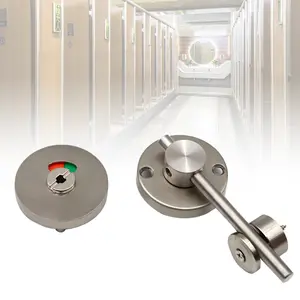 Kunci Indikator Pintu Kaca Kamar Mandi Stainless Steel / Cubicle Toilet Indicator Lock / Grendel Indikator Toilet