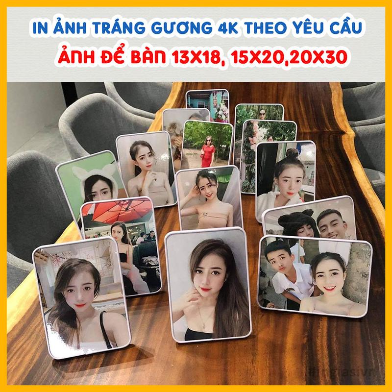 Khung Ảnh Để Bàn Tráng Gương 13x18 15x20 20x30 theo yêu cầu trang trí nhà sinh nhật thôi nôi đám cưới quà tặng