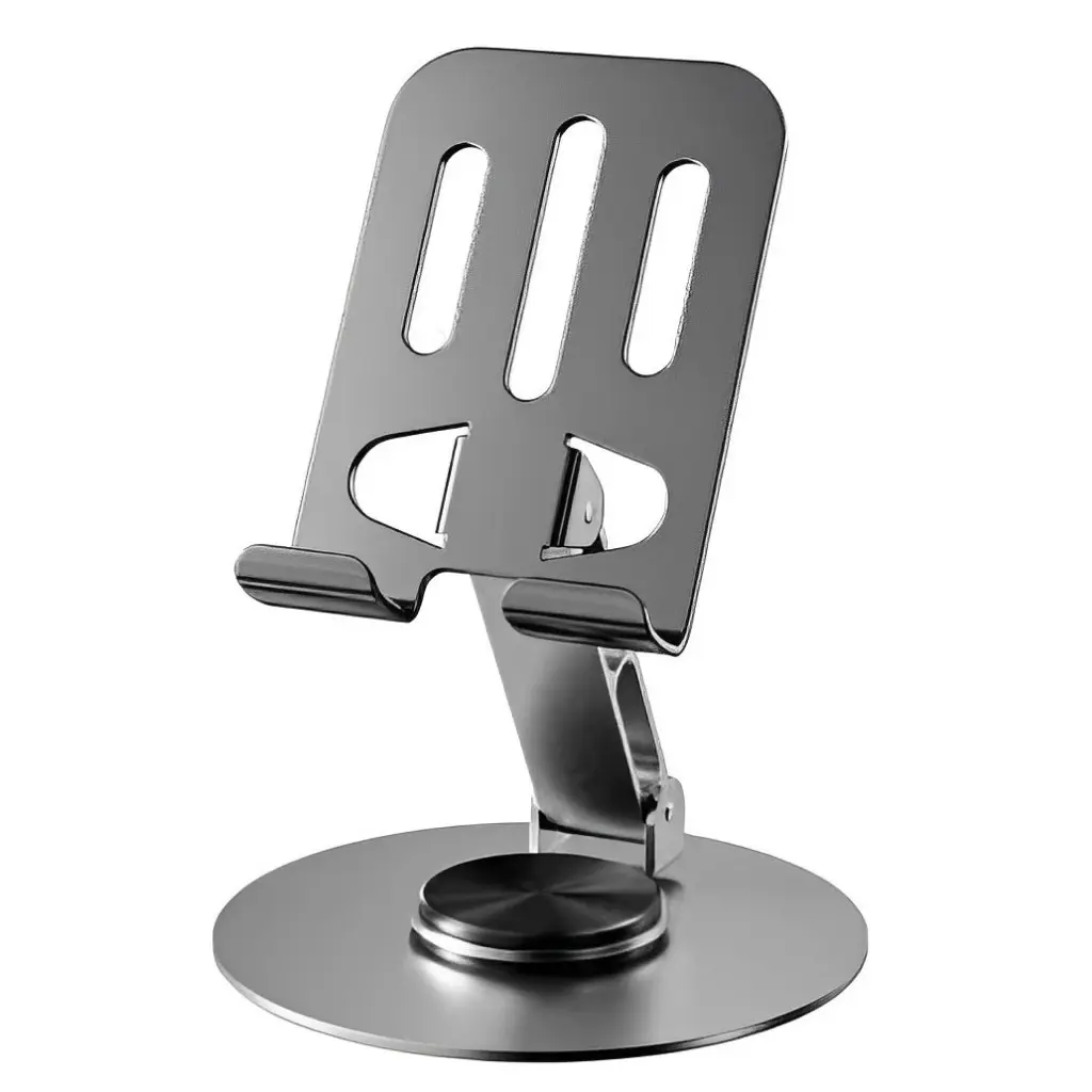 tekno_mks Holder HP Metal Rotasi 360 Dudukan Handphone Anti-Slip Multifungsi Logam Penyangga