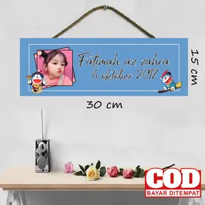 Promo Cetak Foto + Nama Bisa Di Sesuaikan Dengan Keinginan ukuran 10x30cm Panel Karakter Kado Unik