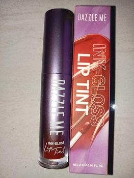 Product Review of DAZZLE ME Ink-Gloss Lip Tint Watery Ink Gel Lip Tint Melembabkan Bibir Hydrating Lip Gloss from D**p 3