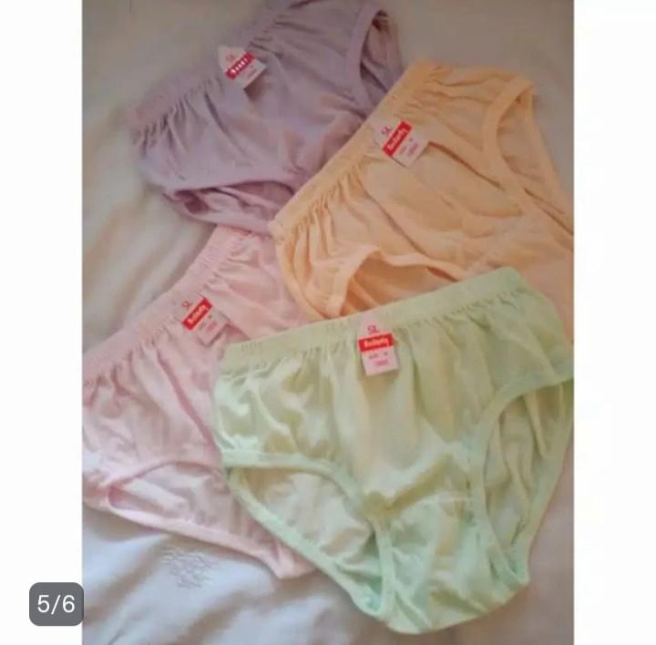 Paket 12/6 pcs Celana Dalam Wanita murah bahan katun solaris, Random, M, L, XL, XXL.