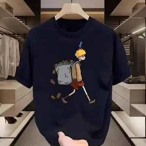 Kaos Baju Distro Murah Motif "Walking man" Original Premium Tebal Unisex Katun Cewe Cowo Pasangan Nyaman Atasan KerenSimple Oblong Panjang Couple Kerja CowokLembut Putih