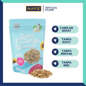 Findeli Kuaci Crunchy 50 gr, Kuaci Biji Bunga Matahari Panggang Tanpa Kulit, Roasted Sunflower Seeds