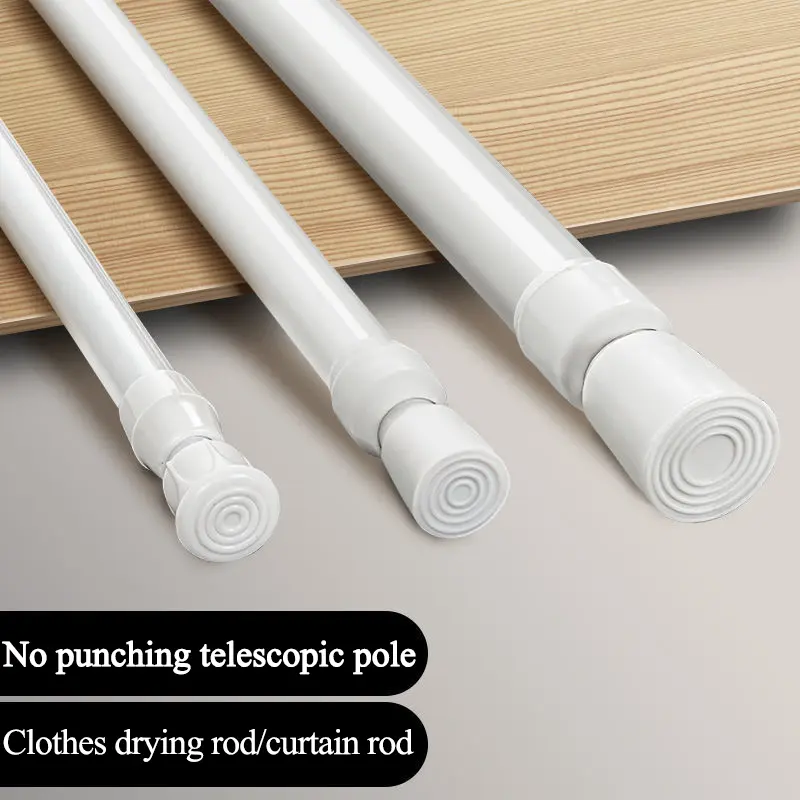*Ready Stock*No Punching Telescopic Rod Door Curtain Curtain Rod Kitchen Partition Rod Wardrobe Telescopic Clothes Hanging Rod Multi-Functional Shower Curtain Rod Tiang Teleskopik