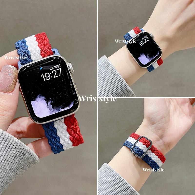 Dây Đeo Đồng Đồng Hồ Nylon Dệt Có Thể Điều Chỉnh Độ Dài Cho Apple Watch S9 / 8 / 7 / 6 / 5 / 4 / 3 / 2 / 1 SE ULTRA KD19PRO Dây Đeo Thay Thế Thoáng Khí Cho iWatch 49MM 45 44 42 41 40 38 Mới